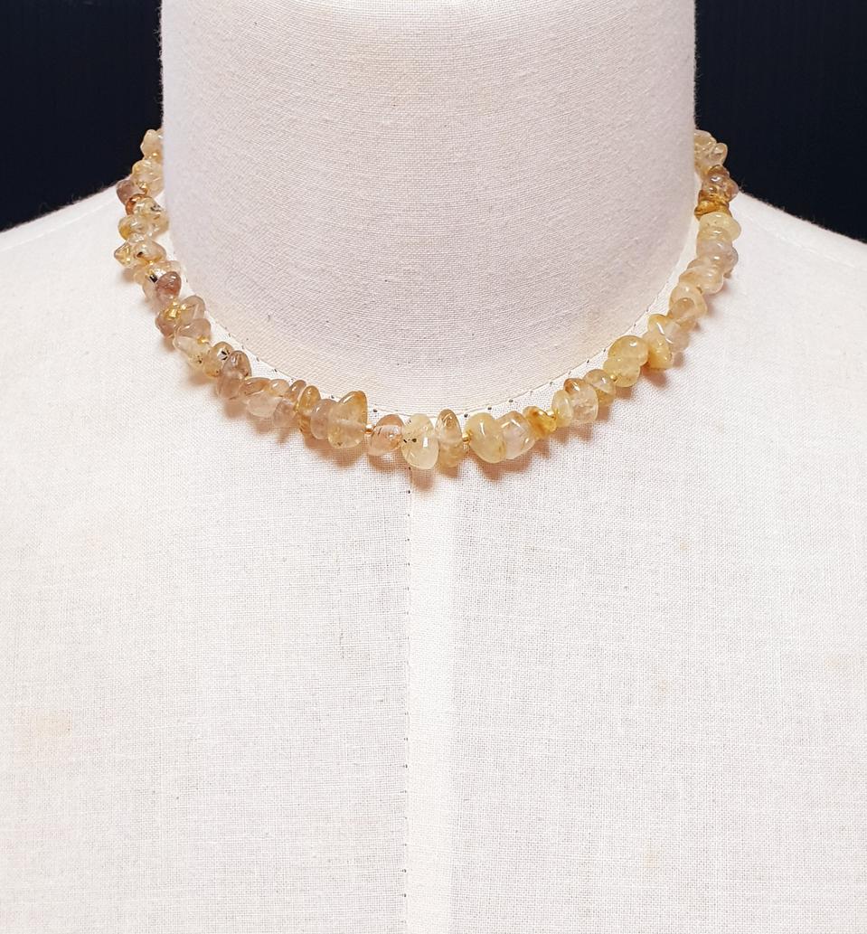 루틸쿼츠 초코 목걸이