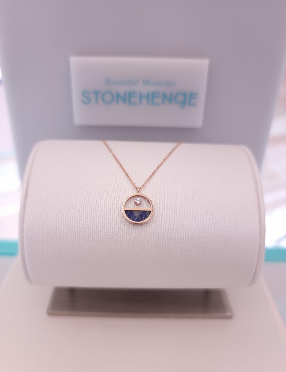 3일만☆스톤헨지 14k천연 라피스목걸이(새상품급)보증서&케이스& 쇼핑백셋