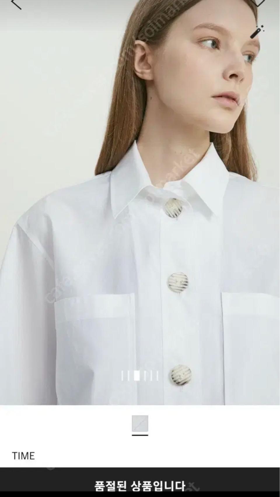 타임 투포켓 셔츠블라우스