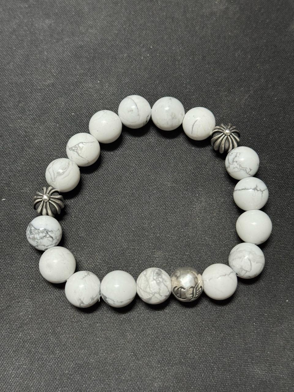 크롬하츠 흰색 터키석 팔찌