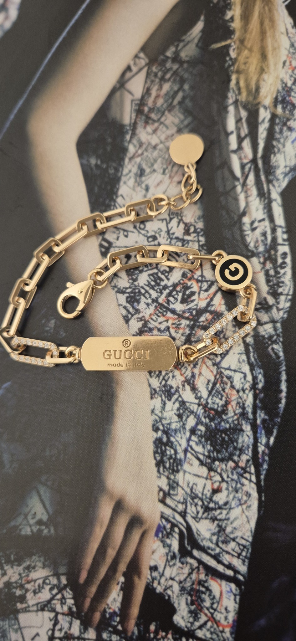 18k 트렌디  양면 클립체인 팔찌