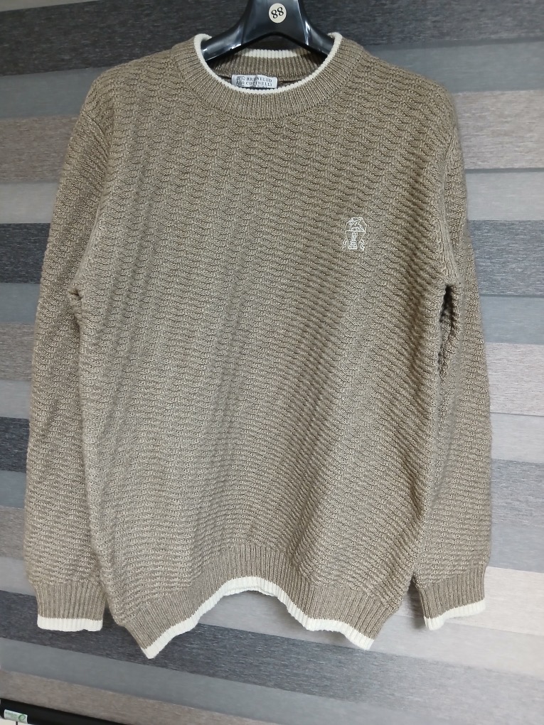 브루넬로 쿠치넬리 울 니트 긴팔티