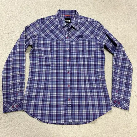 노스페이스 셔츠 체크 여성 L 90