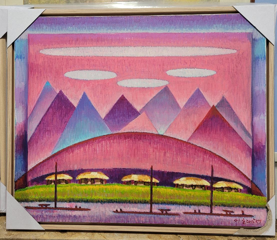 유화 추상화 그림 액자