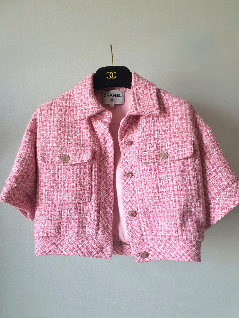 핑크 트위드샤넬자켓