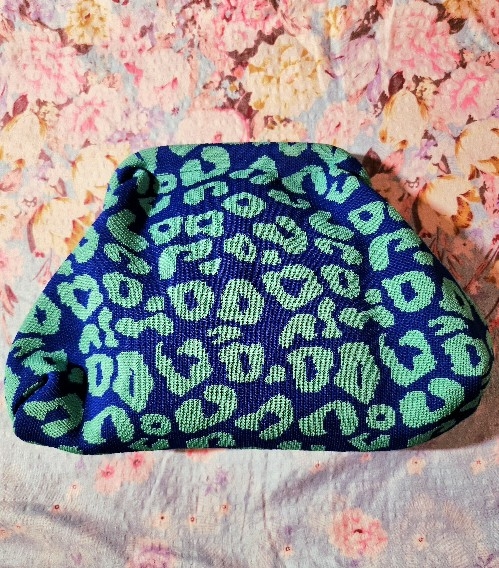 레오파드 패턴 클러치백