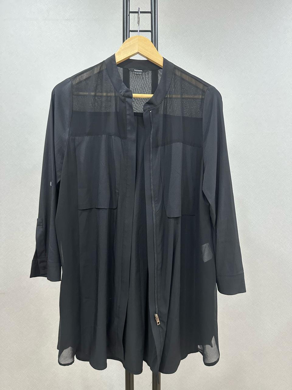 레노마 블랙 시스루 셔츠