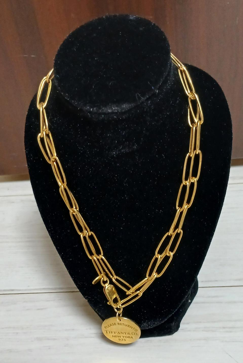 925금도금채인목걸이