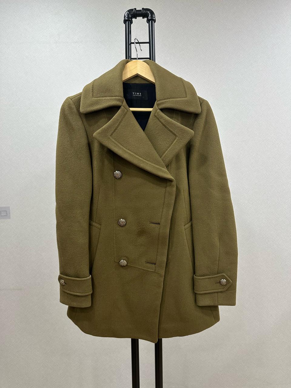 타임 카키 숏코트