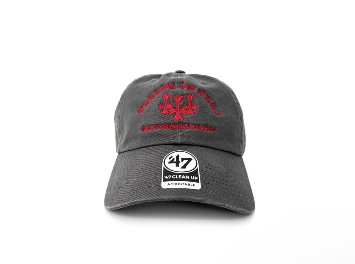 [OS] NPTSSS 크롬하츠 트리플 크로스 세메터리 볼캡 그레이 레드