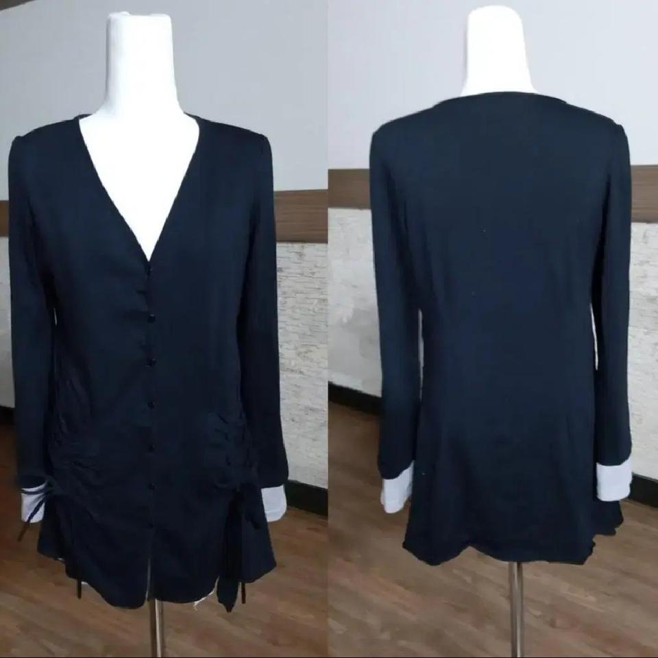 롱 가디건 스타일 탑