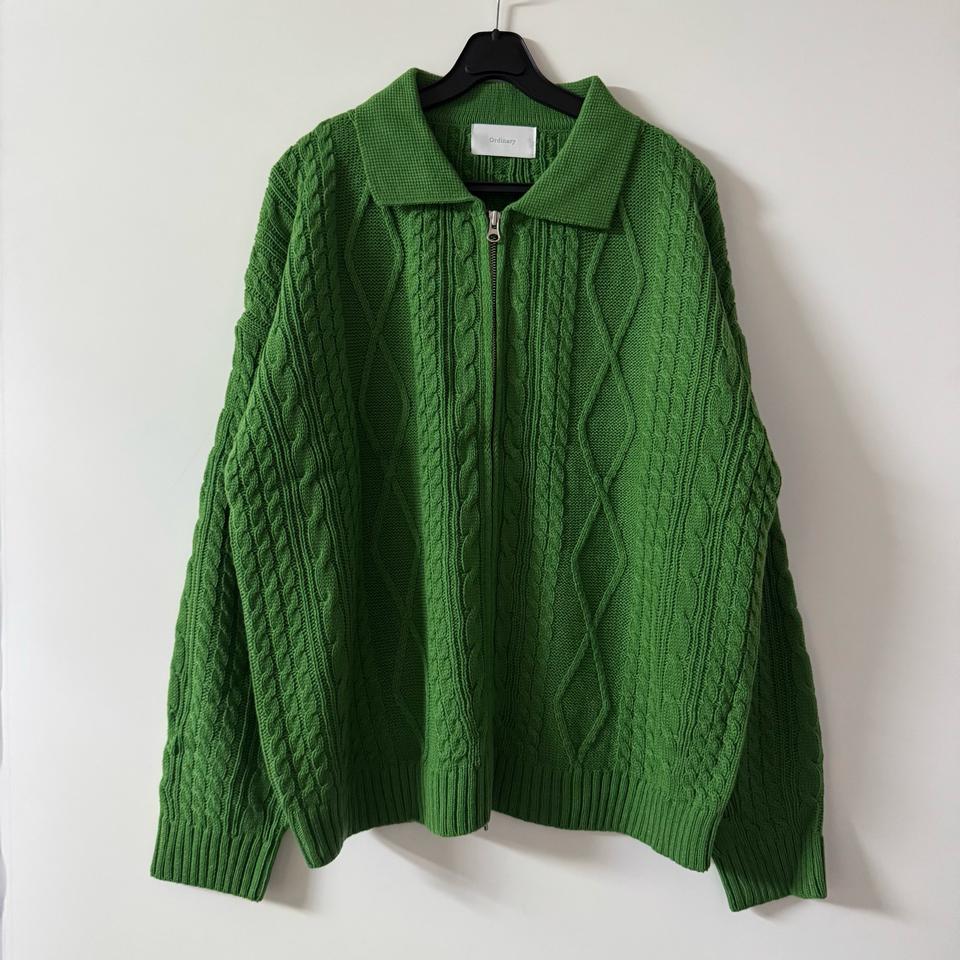새상품 남자 케이블 카라넥 가디건