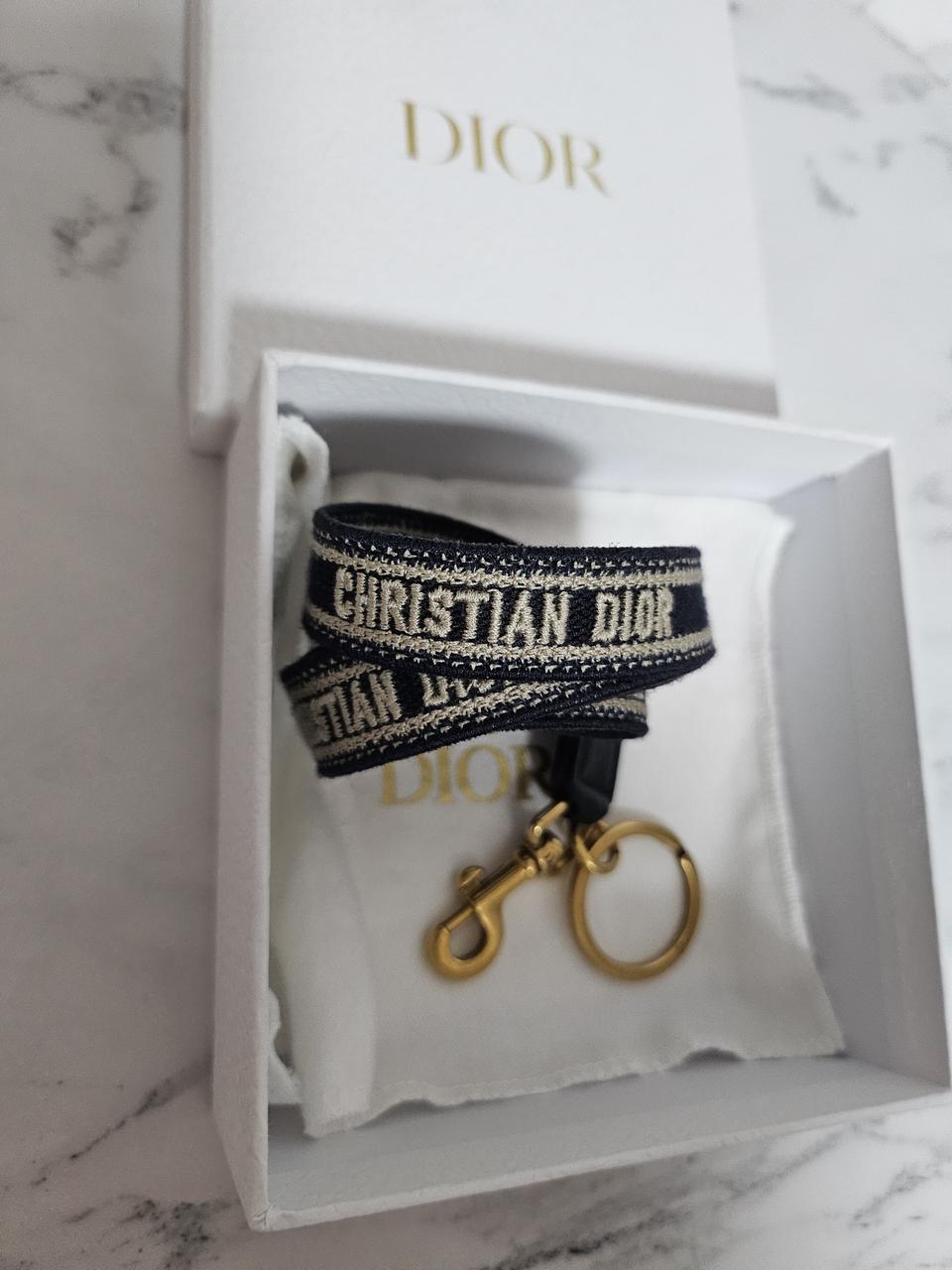 디올 오블리크 자카드 스트랩