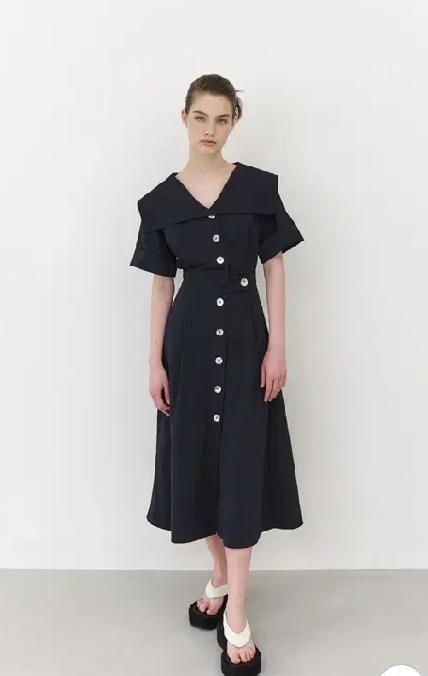 모한 MOHAN  여성 카라 원피스