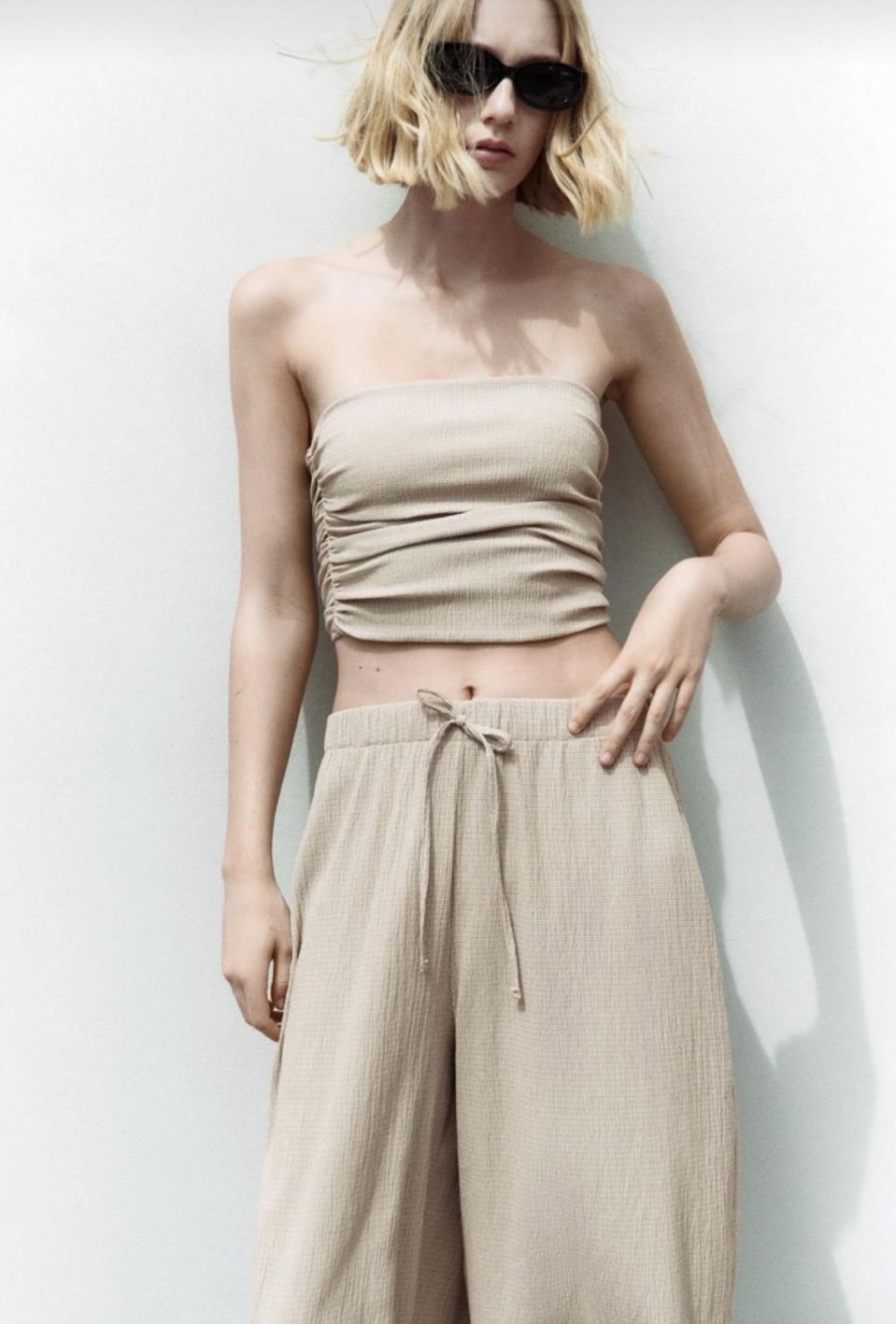 자라 오프숄더탑m 새상품