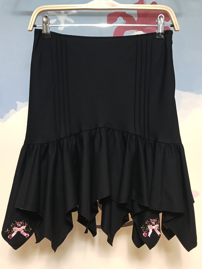 (64) 레니본 플라워 자수 치마 스커트