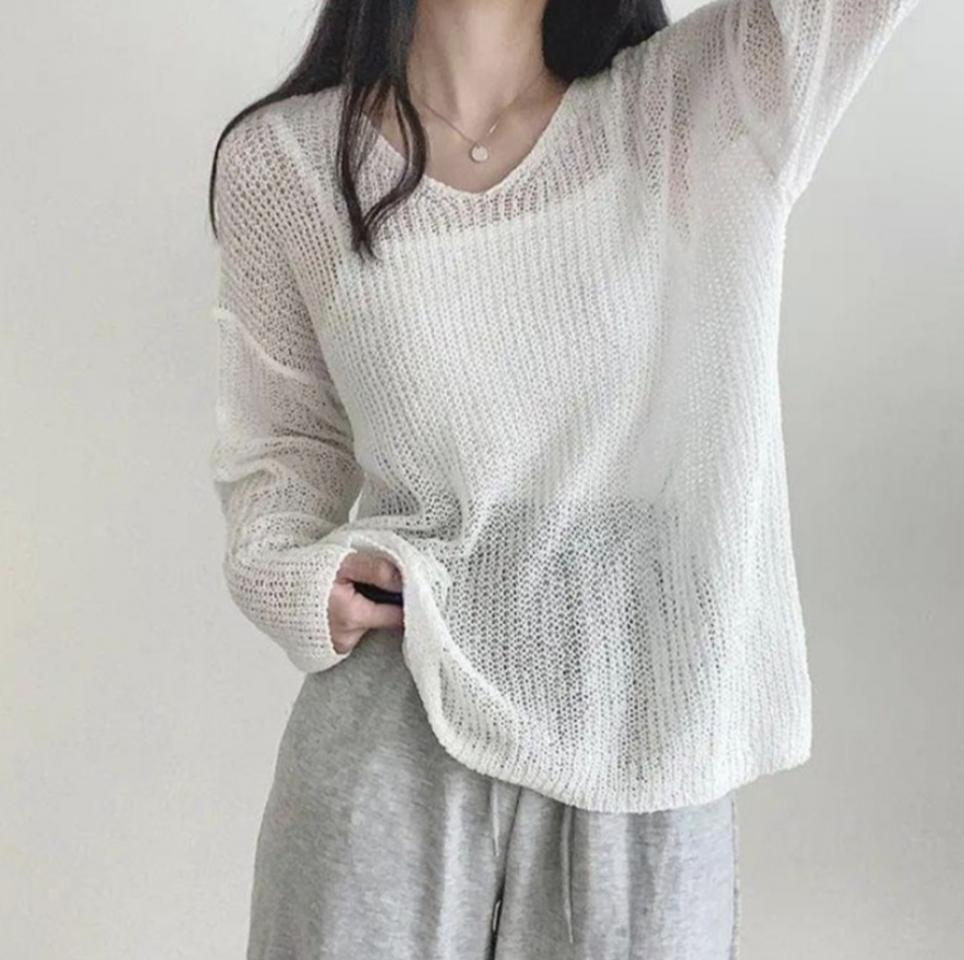 솜사탕 여리여리 브이넥 니트 3컬러