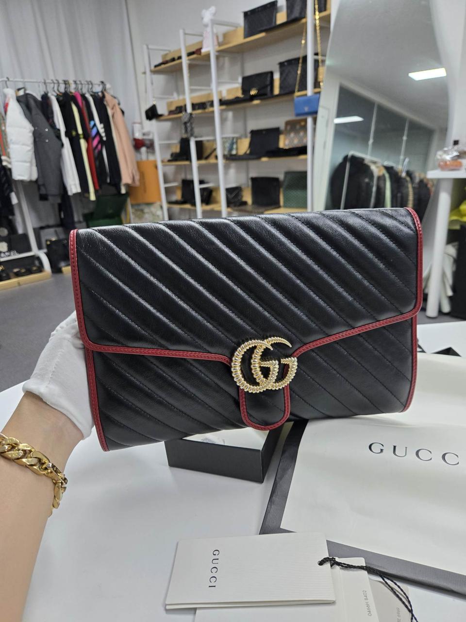 [S급컨디션]구찌 마틀라세 플랩 클러치백