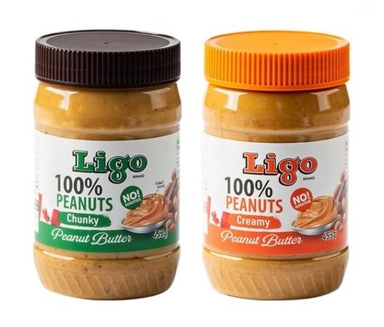 리고 100% 네츄럴 땅콩버터 453g 2개 청키+크리미 땅콩잼