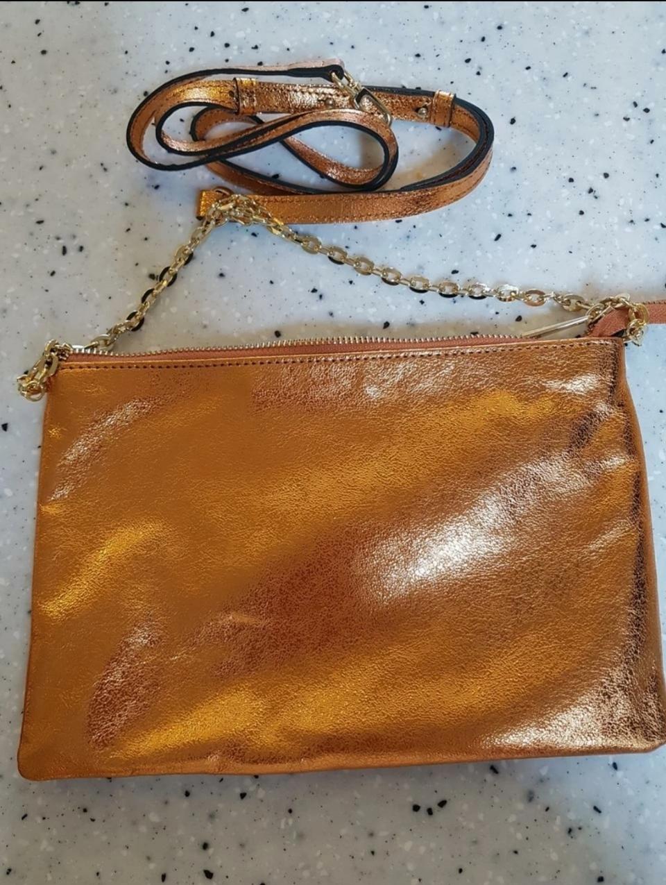 새상품!LADODO금장클러치크로스백