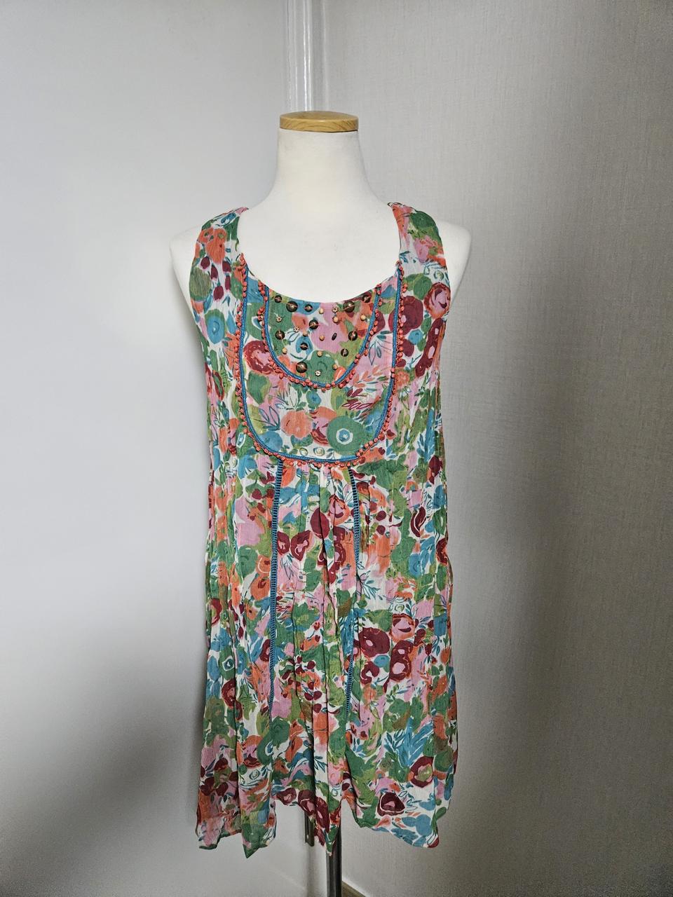 꼼빠니아 민소매 플라워 원피스