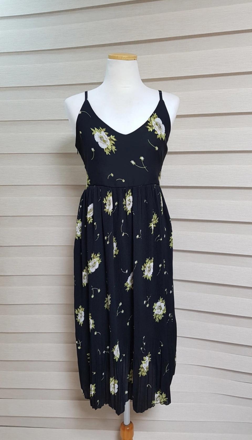 플라워 나시 롱 원피스