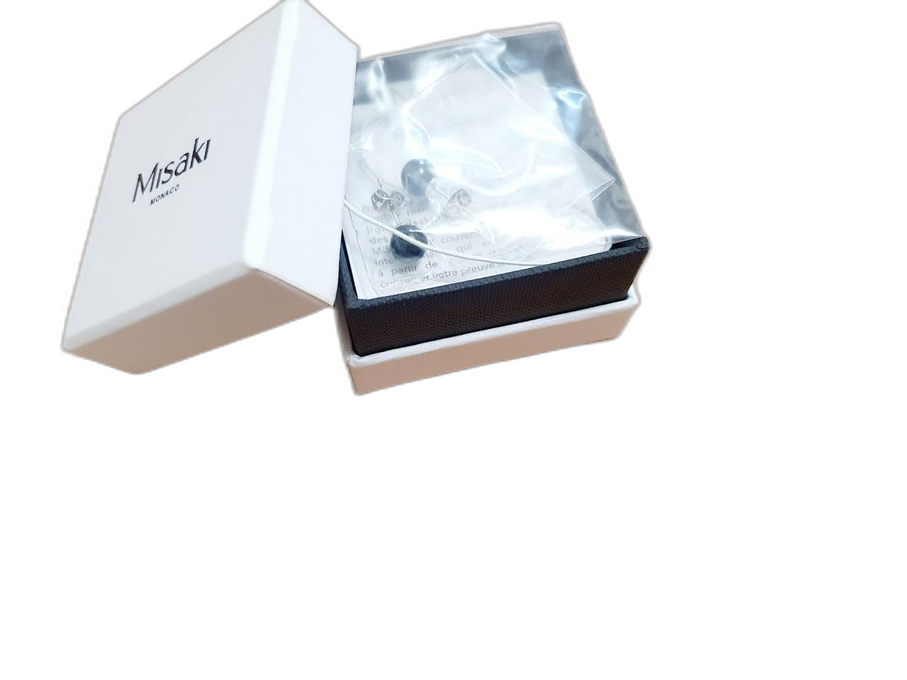 미사키 진주 귀걸이 Misaki 펄 쥬얼리 블랙 귀거리 악세사리