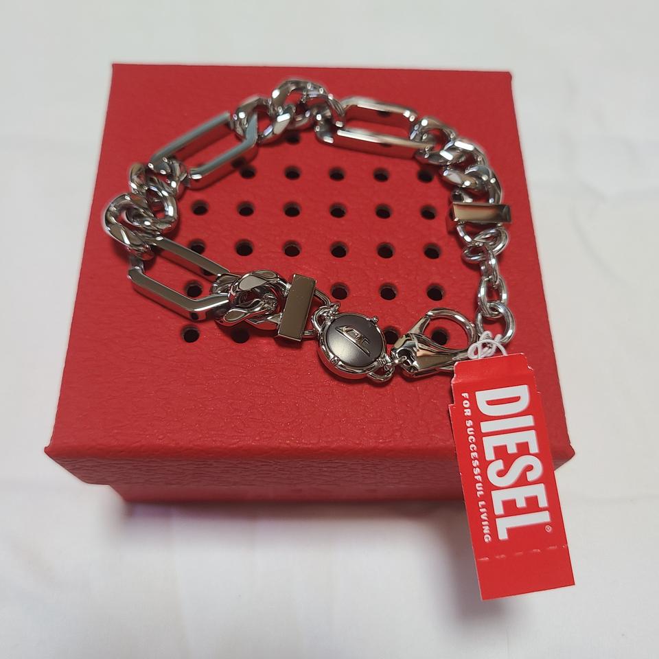 디젤 팔찌 스테인리스 스틸 체인 브레이슬릿 실버