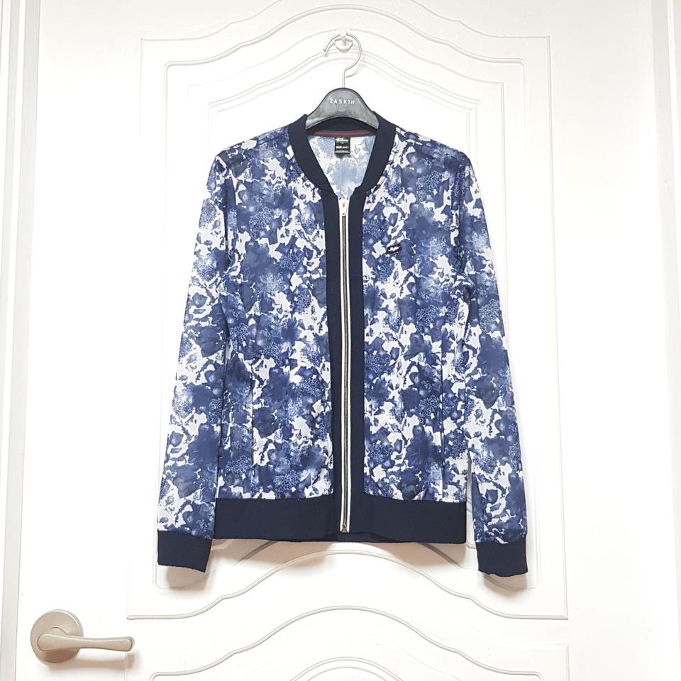 레드페이스 메쉬 시스루 집업 짚업 자켓 블루 프린트 90사이즈