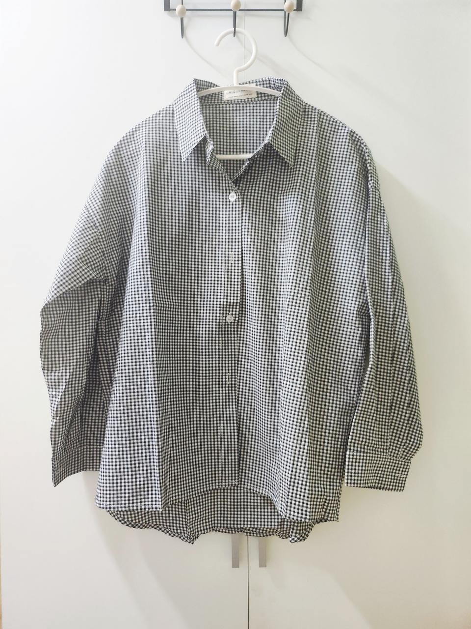 블랙면체크셔츠(새상품)