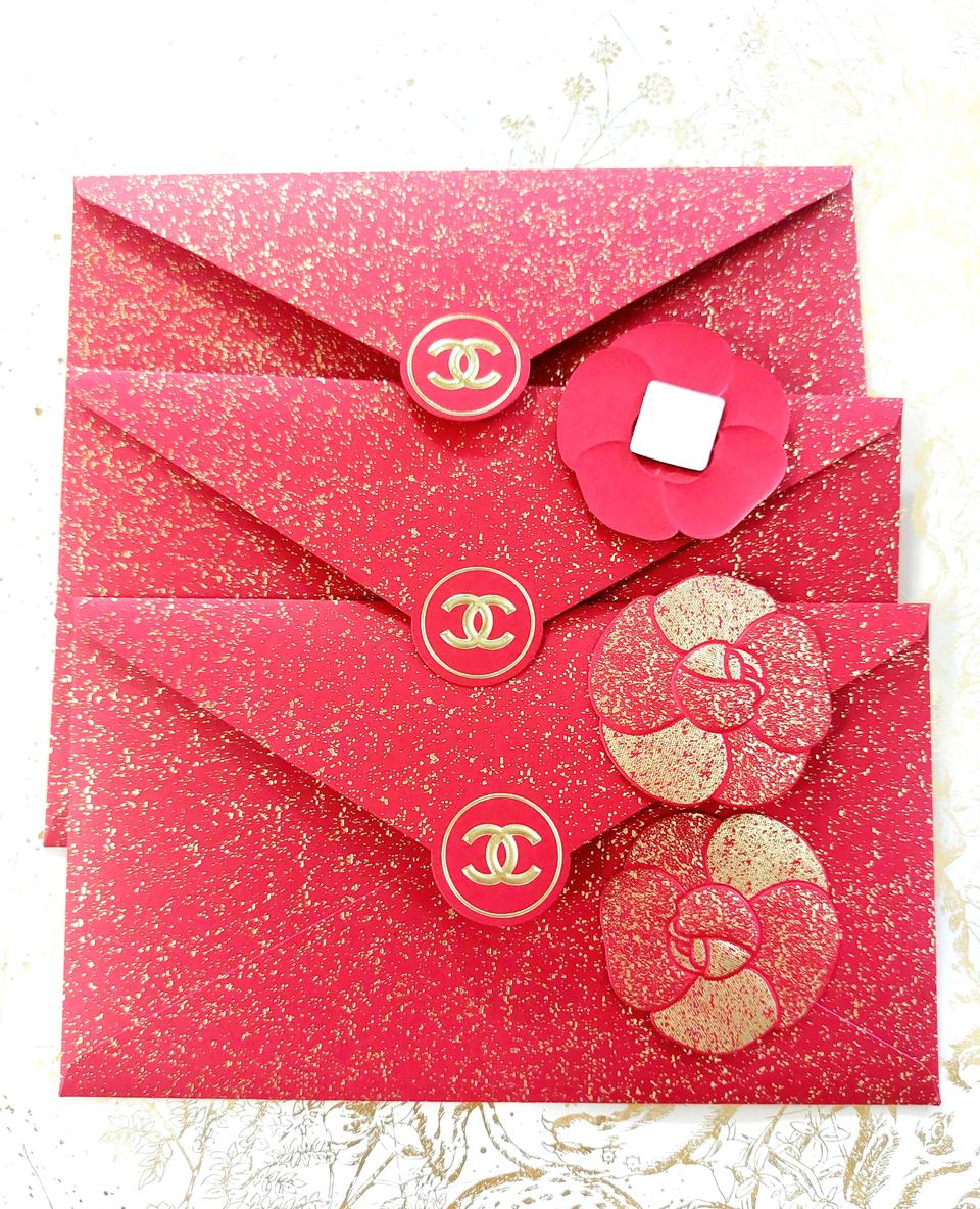 일괄판매)3장홀리데이 뷰티샤넬 봉투 까멜리아 새상품