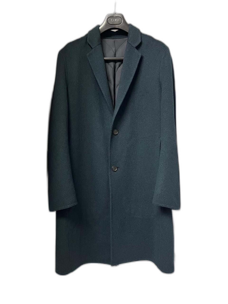 타임옴므 다크그린 캐시미어100% 핸드메이드 코트 95사이즈