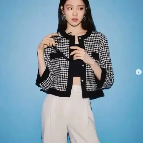 프론트로우 트위드자켓