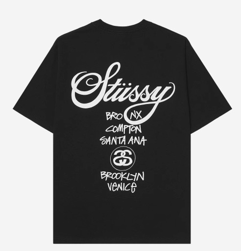 (정품 무료배송)스투시 월드투어 반팔