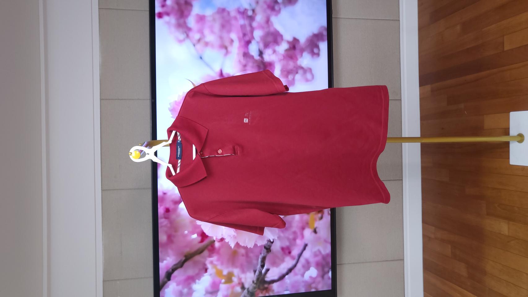 Burberry London 레드 폴로 티셔츠 M사이즈