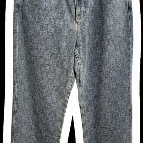 새상품) 커버낫 로고패턴 연청 데님 팬츠 33