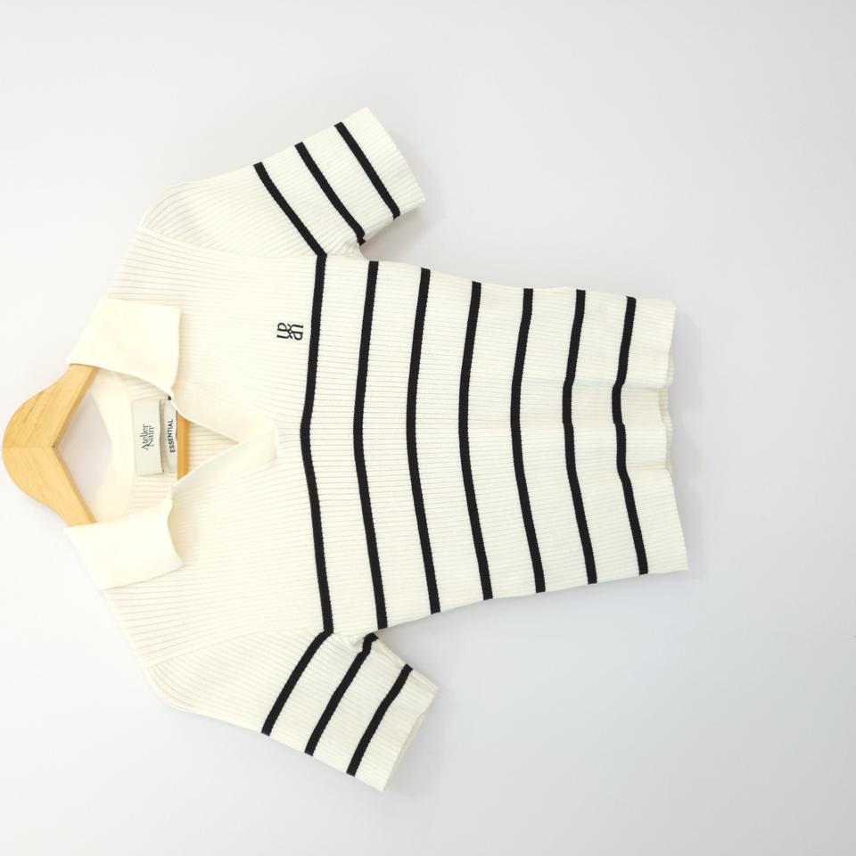 아뜰리엔나인 여성 니트 반팔 FREE 0825