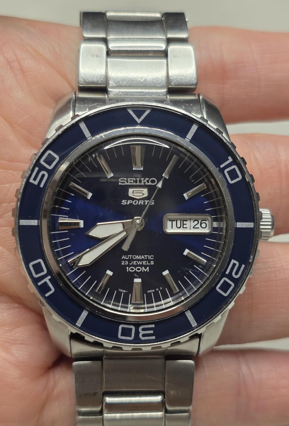 세이코 5 블랑팡 청판 오토메틱 SNZH53J1 시계