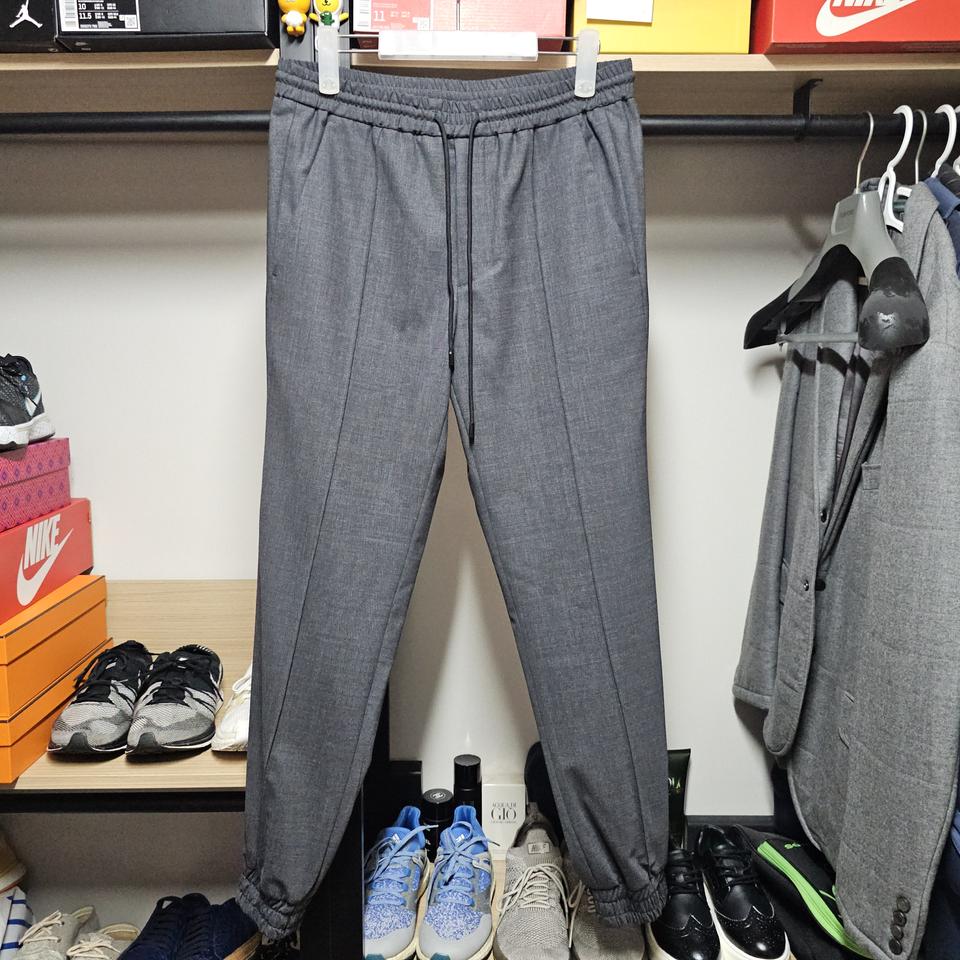 JUUN. J 준지 허리밴드 모직혼방 남성조거팬츠 32-34