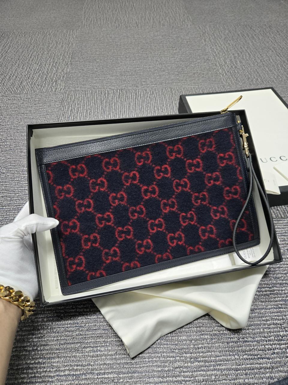 [특가][정품]구찌 자가드 클러치백