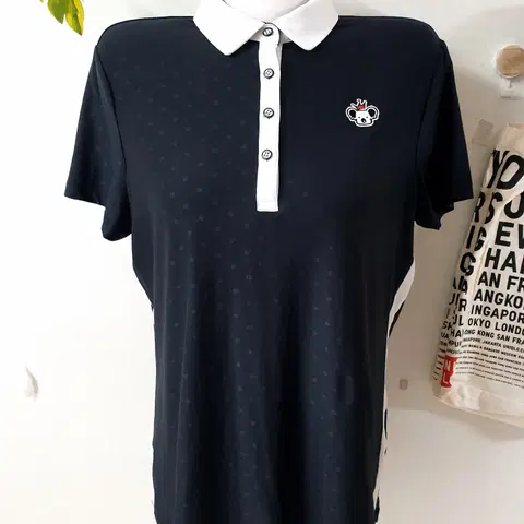 팬텀 빅사이즈 여성골프 105 코알라패치 카라티 블랙도트