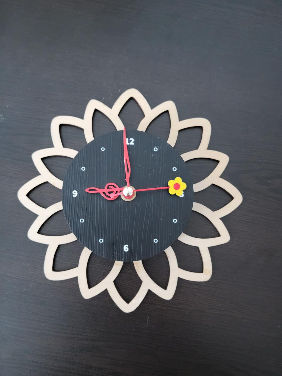 플라워 나무 핸드메이드 인테리어소품 시계