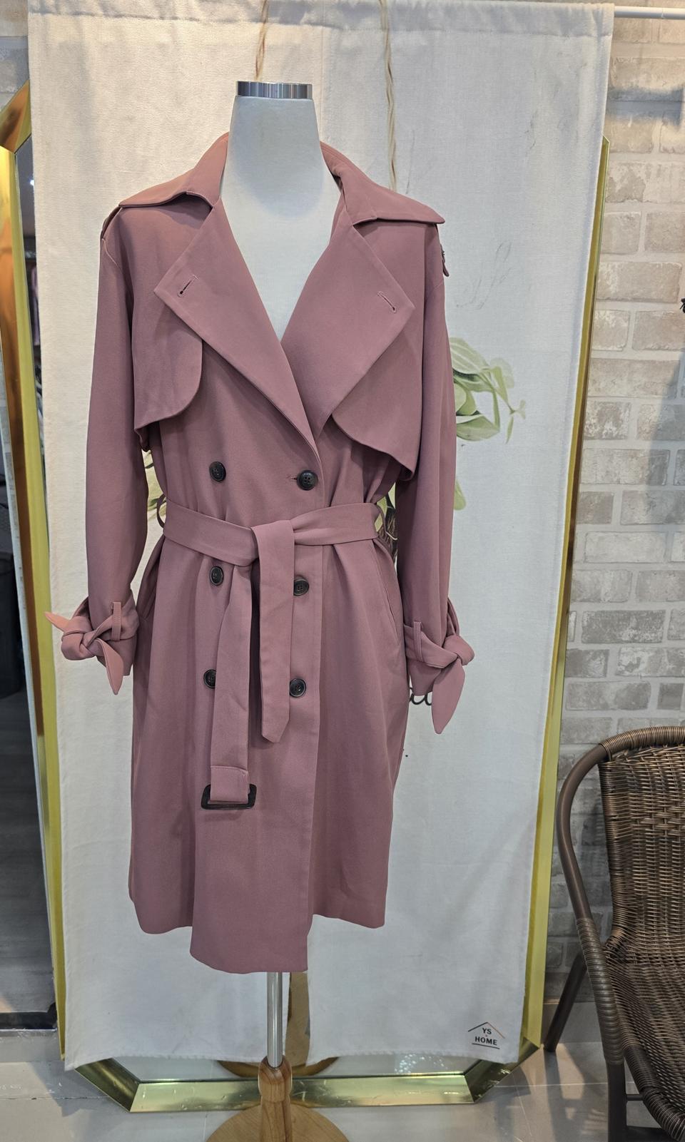 핑크 트렌치코트66