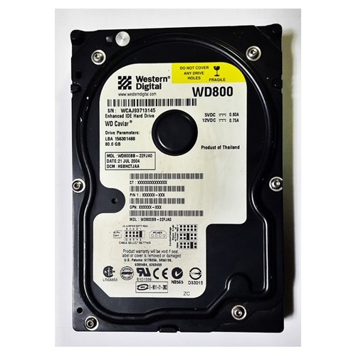 중고 HDD WDC WD800BB 145 80G