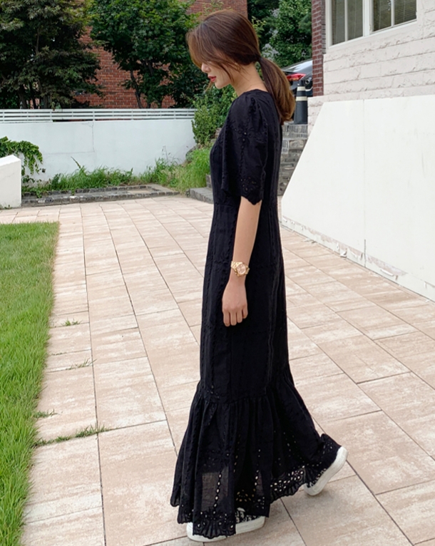 (새상품)펀칭 롱원피스