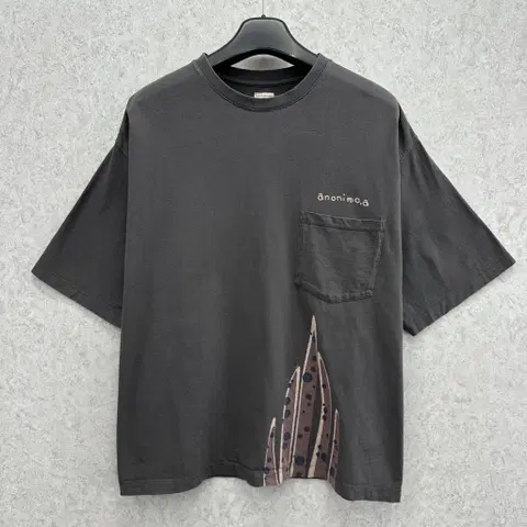Free 아노니모아노니마 남자 오버핏 반팔 티셔츠