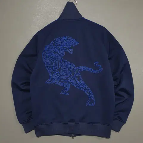95 (M) 오니츠카타이거 오니츠카 호랑이 자수 트랙탑 져지 자켓 네이비