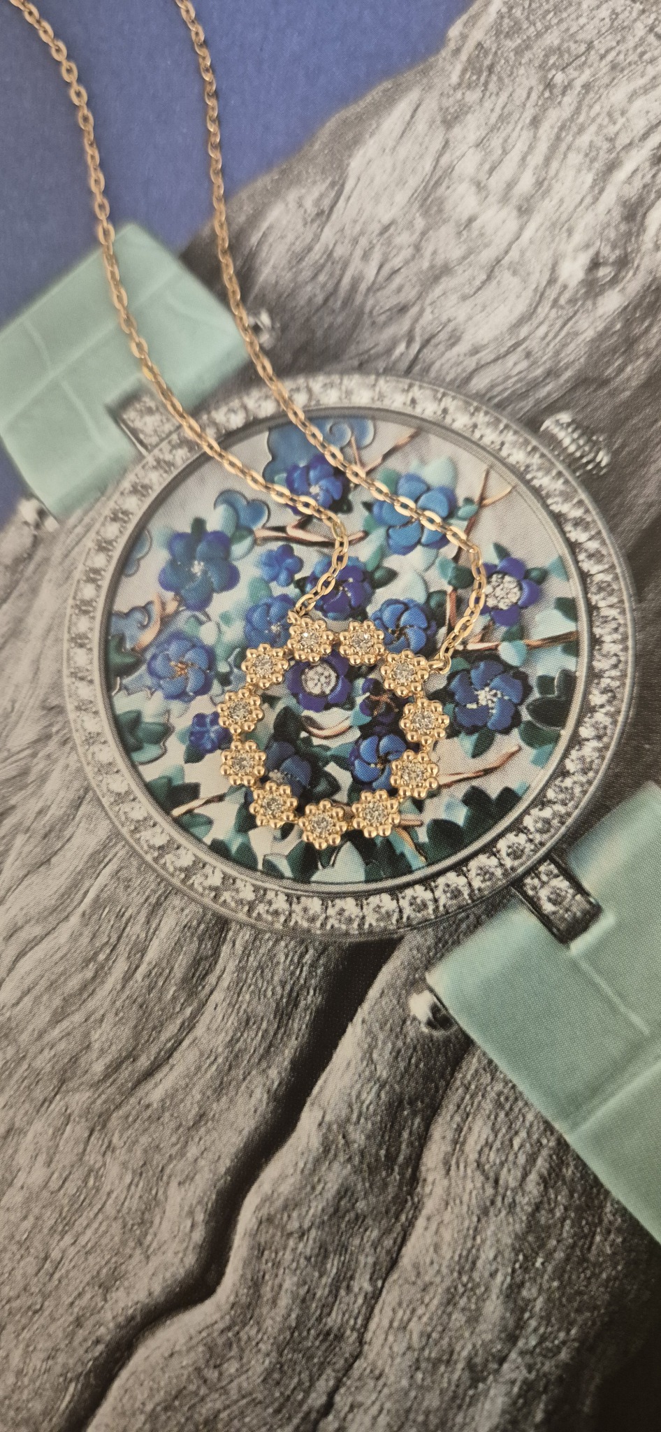 18k 트렌디 다이아 목걸이