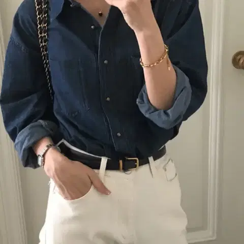 진청 데님 셔츠 새상품