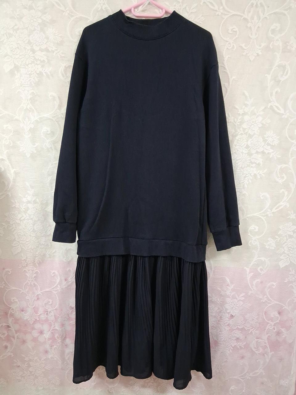 8Seconds 네이비 플리츠 원피스 S